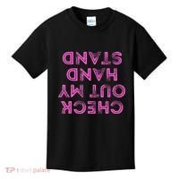Check Out My Handstand Funny Gymnastics Gift Kids T-Shirt thumb 0