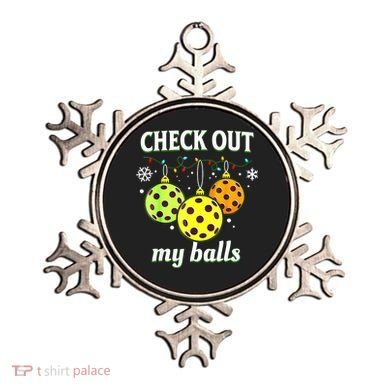 Check Out My Balls Funny Pickleball Christmas Decoration Ornament