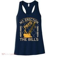 Crane Operator My Erection Pays The Bills Funny Construction Women's Tank Top thumb 0