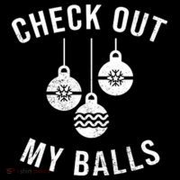Checkout Out My Balls Funny XMas Christmas Women's Hoodie thumb 2