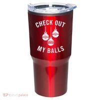 Checkout Out My Balls Funny XMas Christmas Tumbler thumb 0