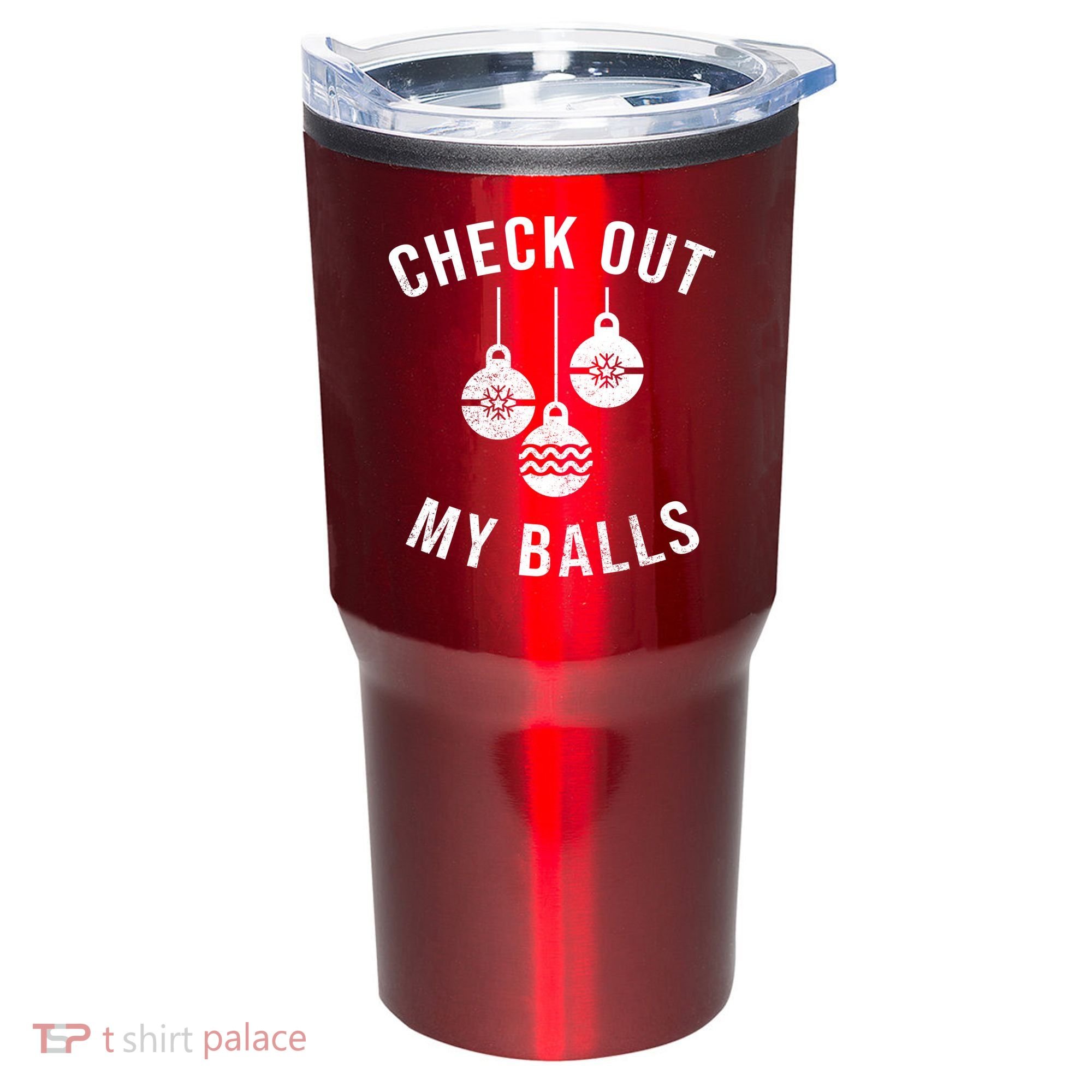 Checkout Out My Balls Funny XMas Christmas Tumbler