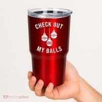 Checkout Out My Balls Funny XMas Christmas Tumbler thumb 2