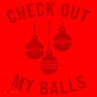 Checkout Out My Balls Funny XMas Christmas Santa Hat thumb 1