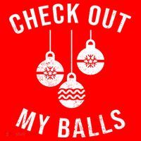 Checkout Out My Balls Funny XMas Christmas Hat thumb 2