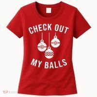 Checkout Out My Balls Funny XMas Christmas Women's T-Shirt thumb 0