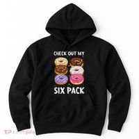 Check Out My Six Pack Donut Funny Gym Hoodie thumb 0