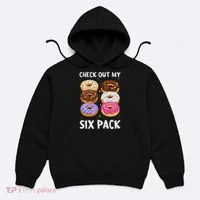 Check Out My Six Pack Donut Funny Gym Hoodie thumb 0