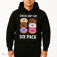 Check Out My Six Pack Donut Funny Gym Hoodie thumb 2