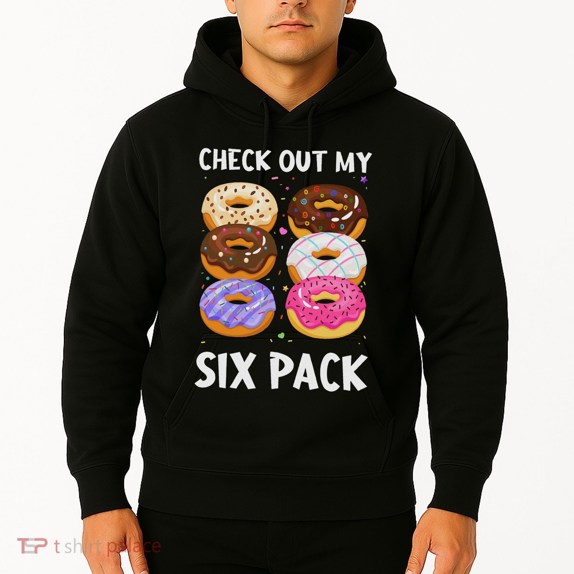 Check Out My Six Pack Donut Funny Gym Hoodie