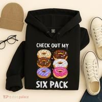 Check Out My Six Pack Donut Funny Gym Hoodie thumb 4