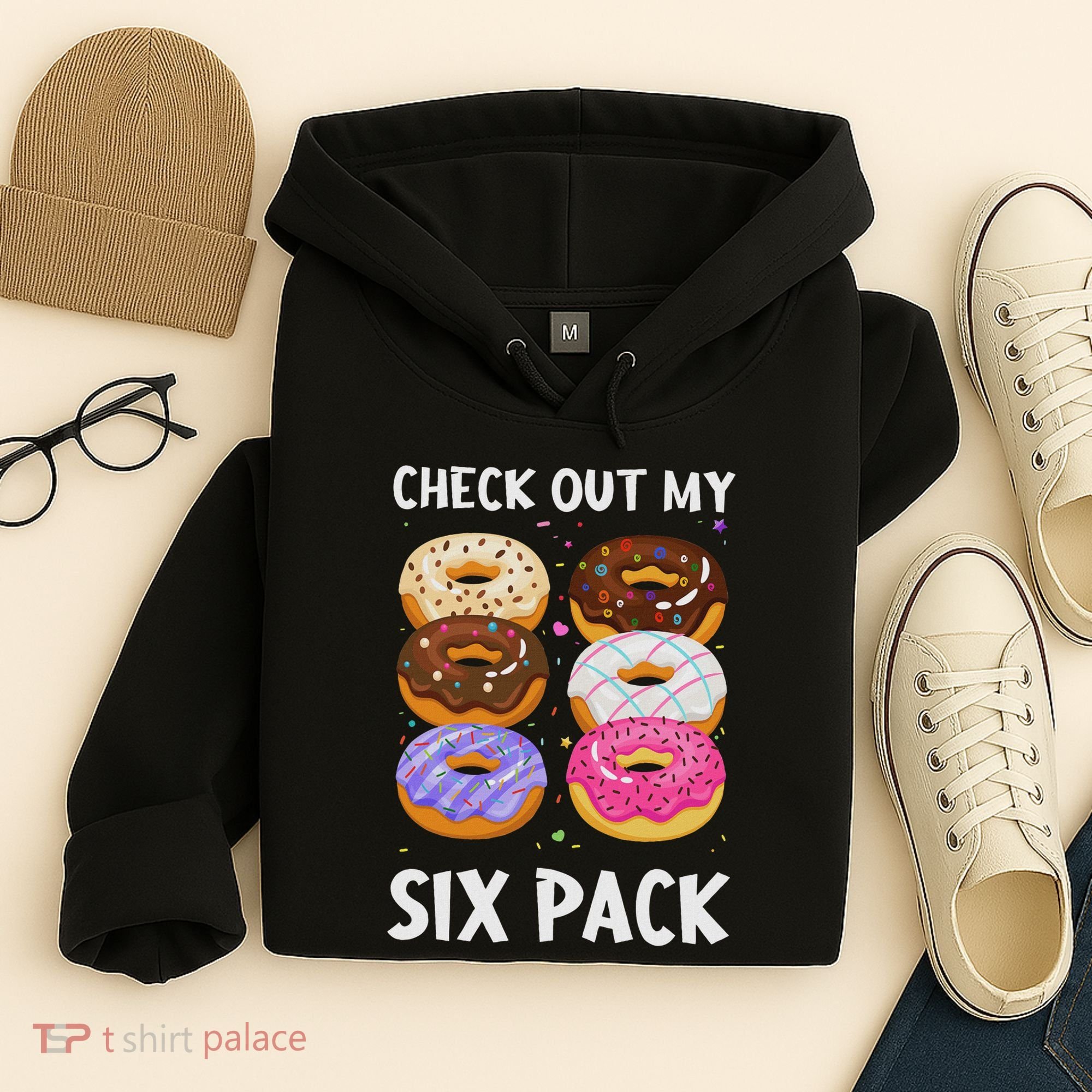 Check Out My Six Pack Donut Funny Gym Hoodie
