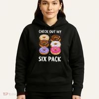 Check Out My Six Pack Donut Funny Gym Hoodie thumb 5