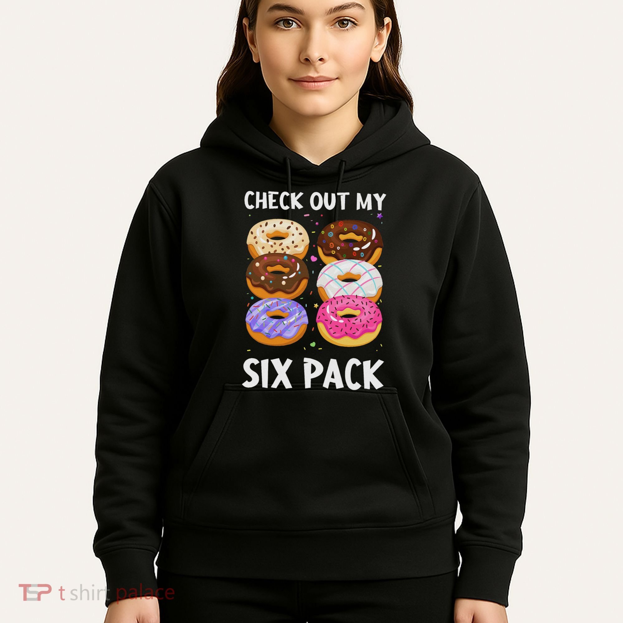 Check Out My Six Pack Donut Funny Gym Hoodie