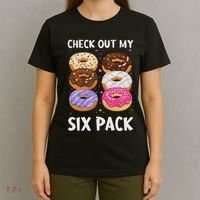 Check Out My Six Pack Donut Funny Gym T-Shirt thumb 4