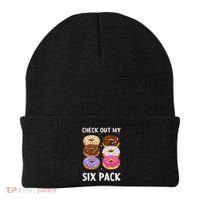 Check Out My Six Pack Donut Funny Gym Beanie thumb 0