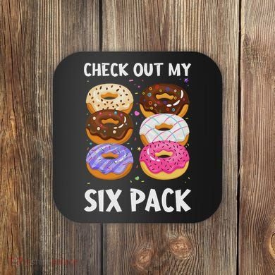 Check Out My Six Pack Donut Funny Gym Coaster