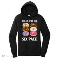 Check Out My Six Pack Donut Funny Gym Women's Hoodie thumb 0