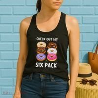 Check Out My Six Pack Donut Funny Gym Women's Tank Top thumb 2