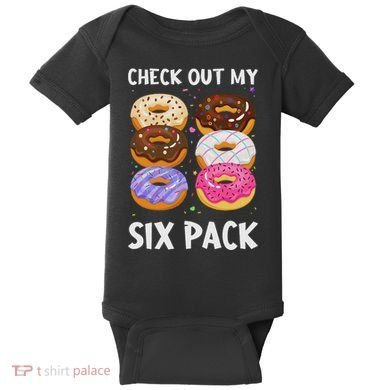 Check Out My Six Pack Donut Funny Gym Baby Bodysuit