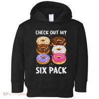 Check Out My Six Pack Donut Funny Gym Toddler Hoodie thumb 0