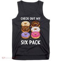 Check Out My Six Pack Donut Funny Gym Tank Top thumb 0