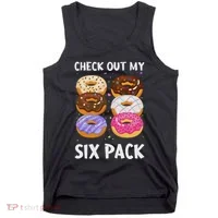 Check Out My Six Pack Donut Funny Gym Tank Top thumb 0