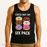 Check Out My Six Pack Donut Funny Gym Tank Top thumb 3