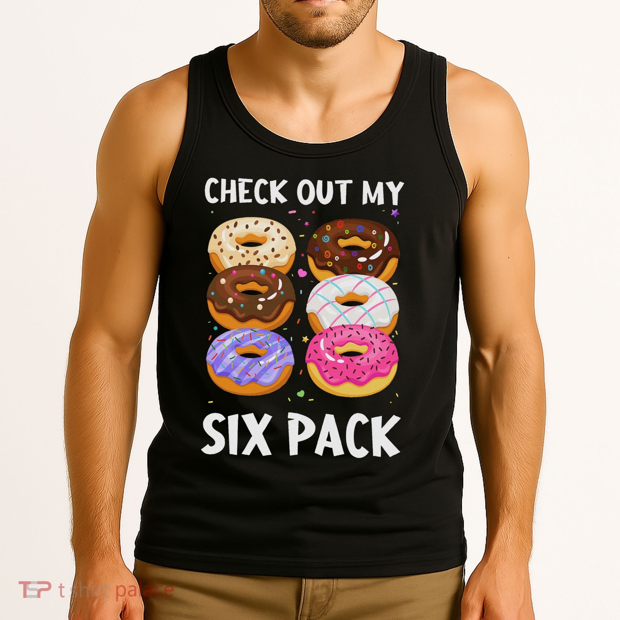 Check Out My Six Pack Donut Funny Gym Tank Top