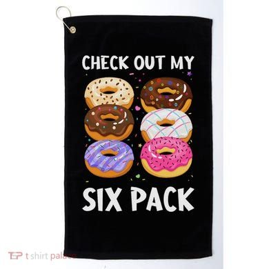 Check Out My Six Pack Donut Funny Gym Golf Towel