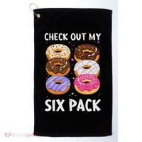 Check Out My Six Pack Donut Funny Gym Golf Towel thumb 0