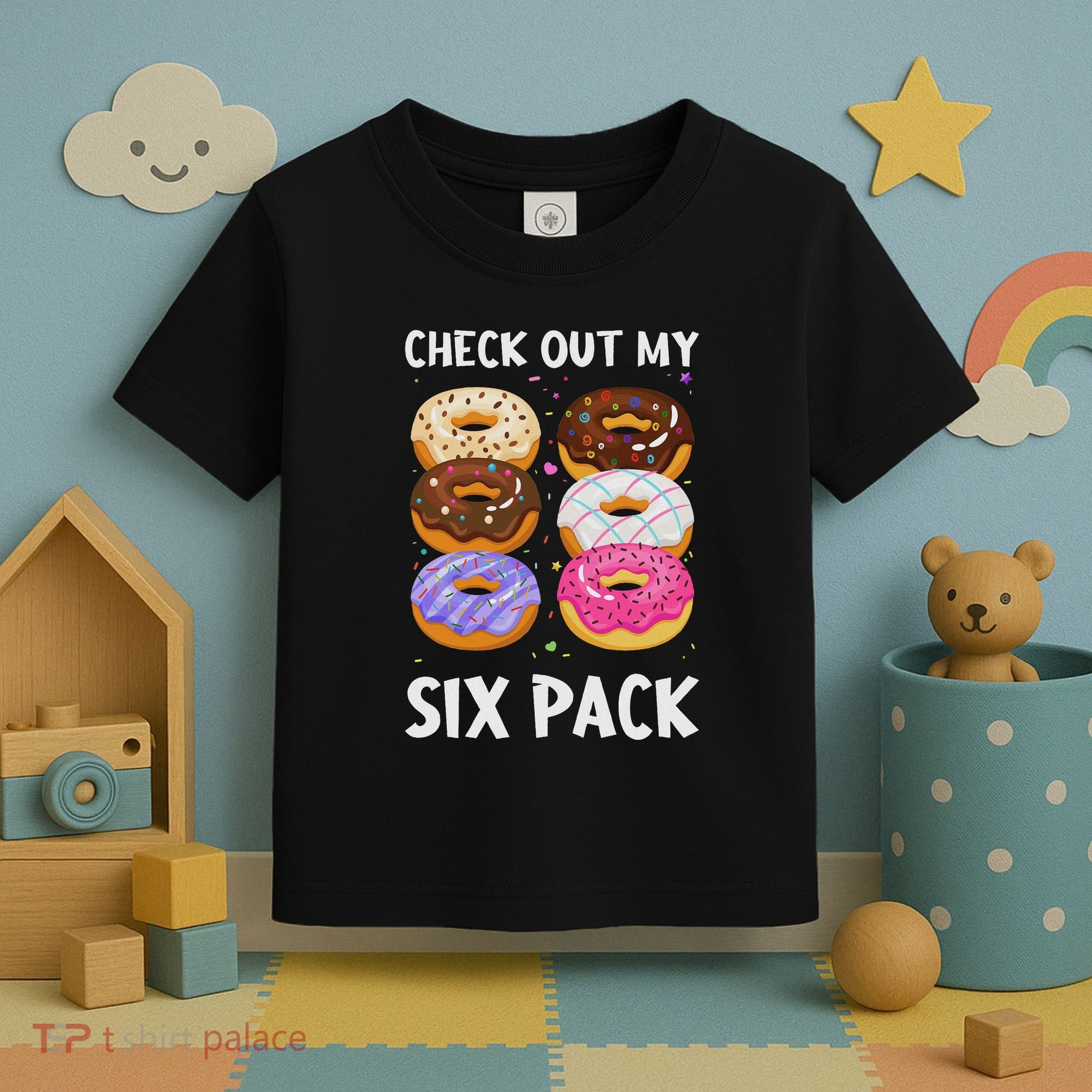 Check Out My Six Pack Donut Funny Gym Toddler T-Shirt