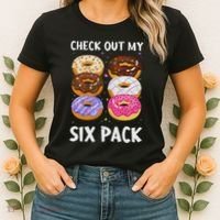 Check Out My Six Pack Donut Funny Gym Women's T-Shirt thumb 2