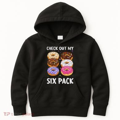 Check Out My Six Pack Donut Funny Gym Kids Hoodie
