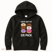Check Out My Six Pack Donut Funny Gym Kids Hoodie thumb 0