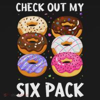 Check Out My Six Pack Donut Funny Gym Kids T-Shirt thumb 4