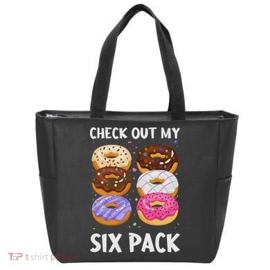 Check Out My Six Pack Donut Funny Gym Tote Bag