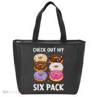 Check Out My Six Pack Donut Funny Gym Tote Bag thumb 0