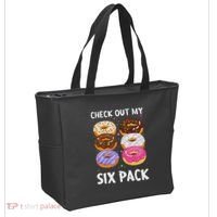 Check Out My Six Pack Donut Funny Gym Tote Bag thumb 2