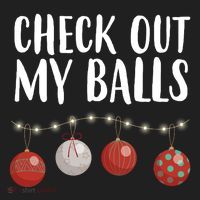 Check Out My Balls Funny Christmas Ornament Women's Sweatshirt thumb 2