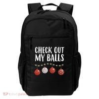 Check Out My Balls Funny Christmas Ornament Backpack thumb 0
