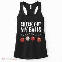 Check Out My Balls Funny Christmas Ornament Women's Tank Top thumb 0