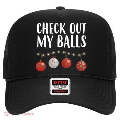 Check Out My Balls Funny Christmas Ornament Hat