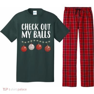 Check Out My Balls Funny Christmas Ornament Pajama Set