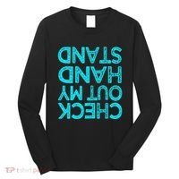 Check Out My Handstand Funny Gymnastics Gift Long Sleeve Shirt thumb 0