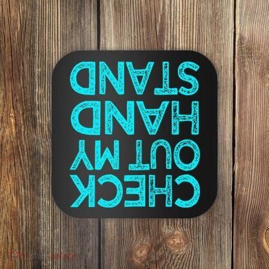 Check Out My Handstand Funny Gymnastics Gift Coaster