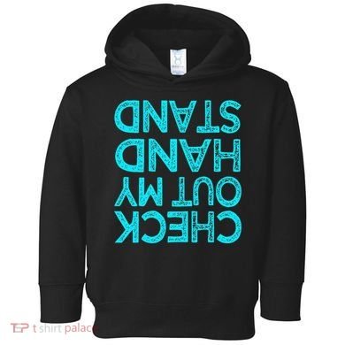 Check Out My Handstand Funny Gymnastics Gift Toddler Hoodie