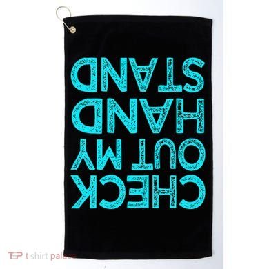 Check Out My Handstand Funny Gymnastics Gift Golf Towel