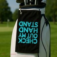 Check Out My Handstand Funny Gymnastics Gift Golf Towel thumb 2