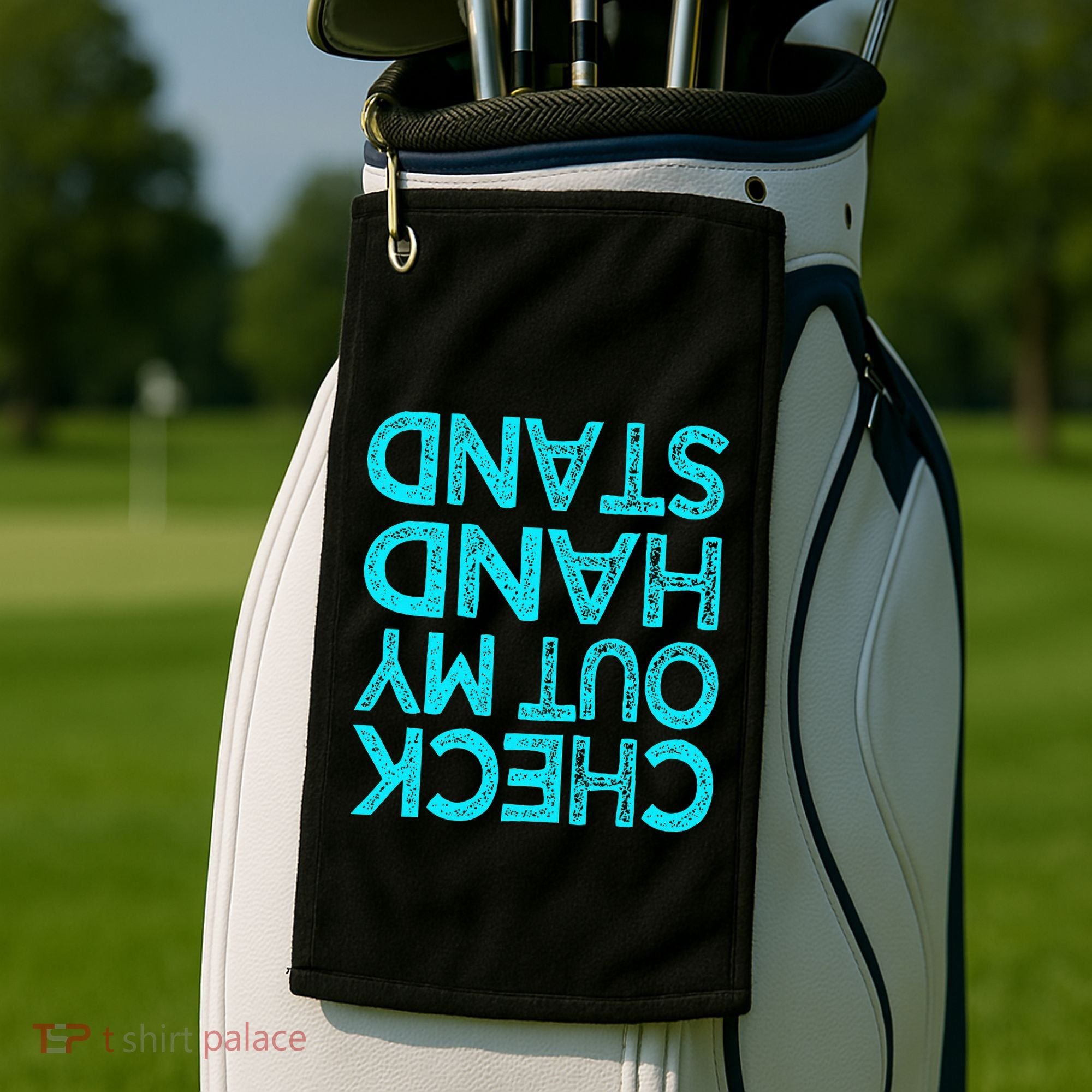 Check Out My Handstand Funny Gymnastics Gift Golf Towel